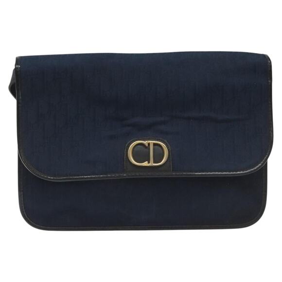 DIOR Trotter Canvas Shoulder Bag Navy - Picture 2 of 13